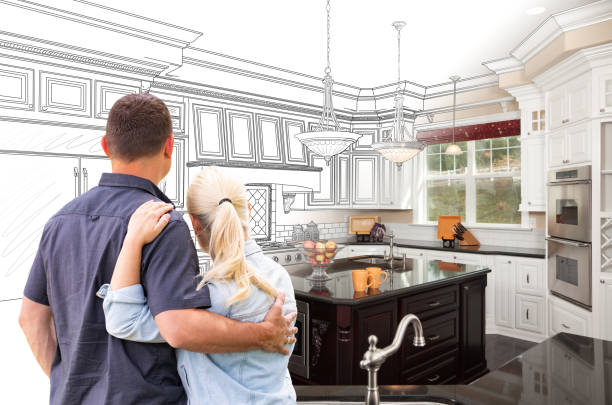 Custom kitchen cabinets installed in a Elmwood home